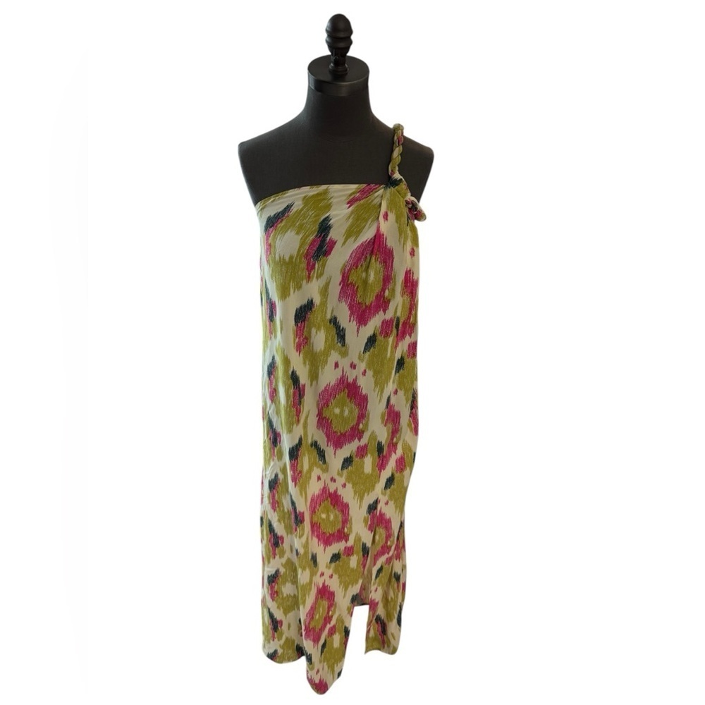 Arkitect Braided Shoulder Colorful Midi Dress Small